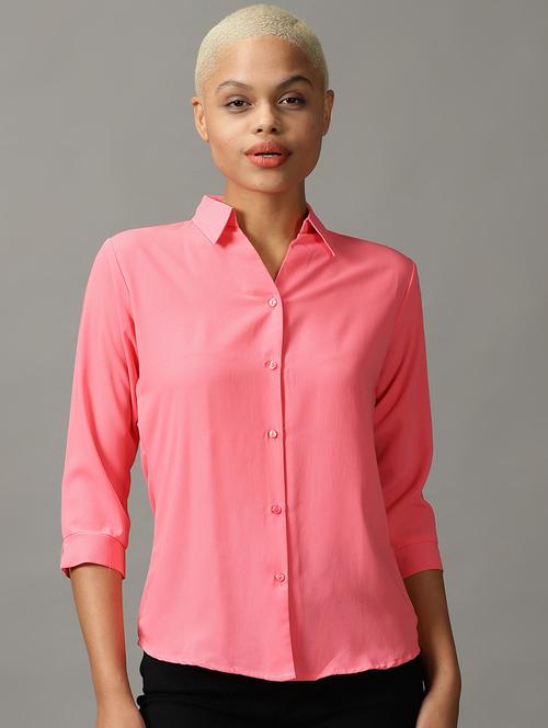 coral polyester regular shirt - 18843187 -  Standard Image - 0