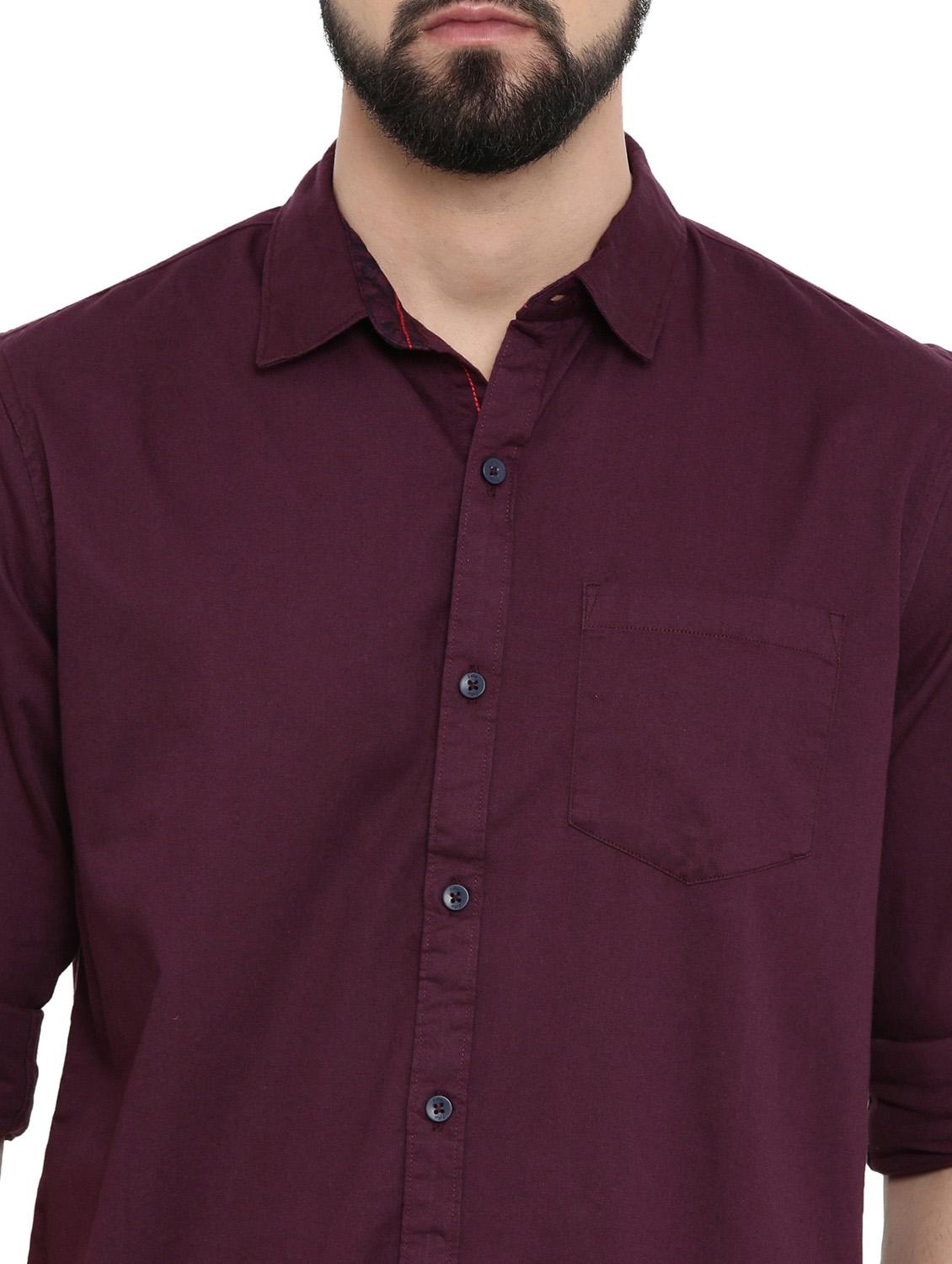 purple cotton casual shirt - 18843981 - Standard Image - 5