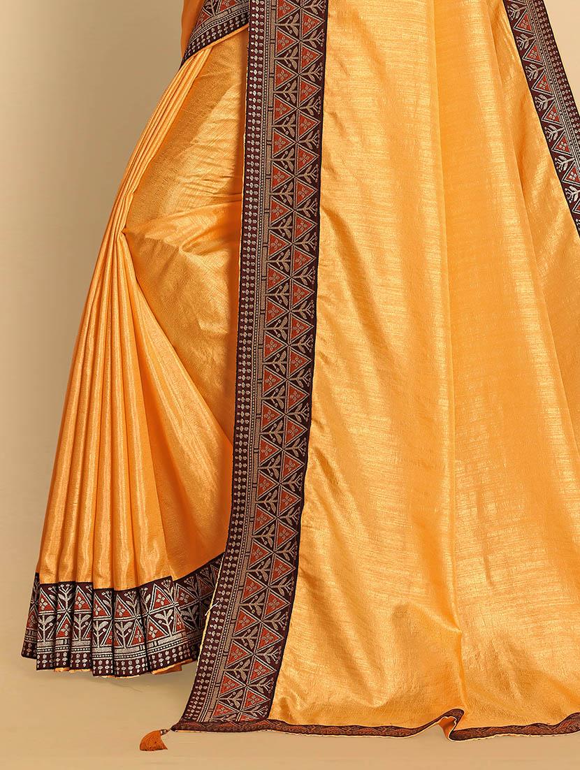 solid embroidered saree with blouse - 18844119 - Standard Image - 3