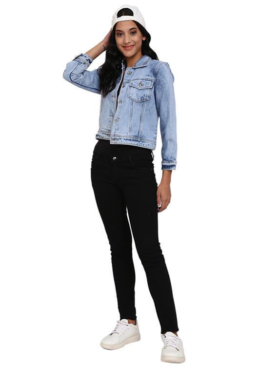 light blue denim jacket - 18844560 - Standard Image - 3