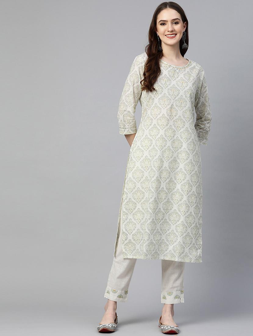 printed kurta pant set - 18847882 - Zoom Image - 0