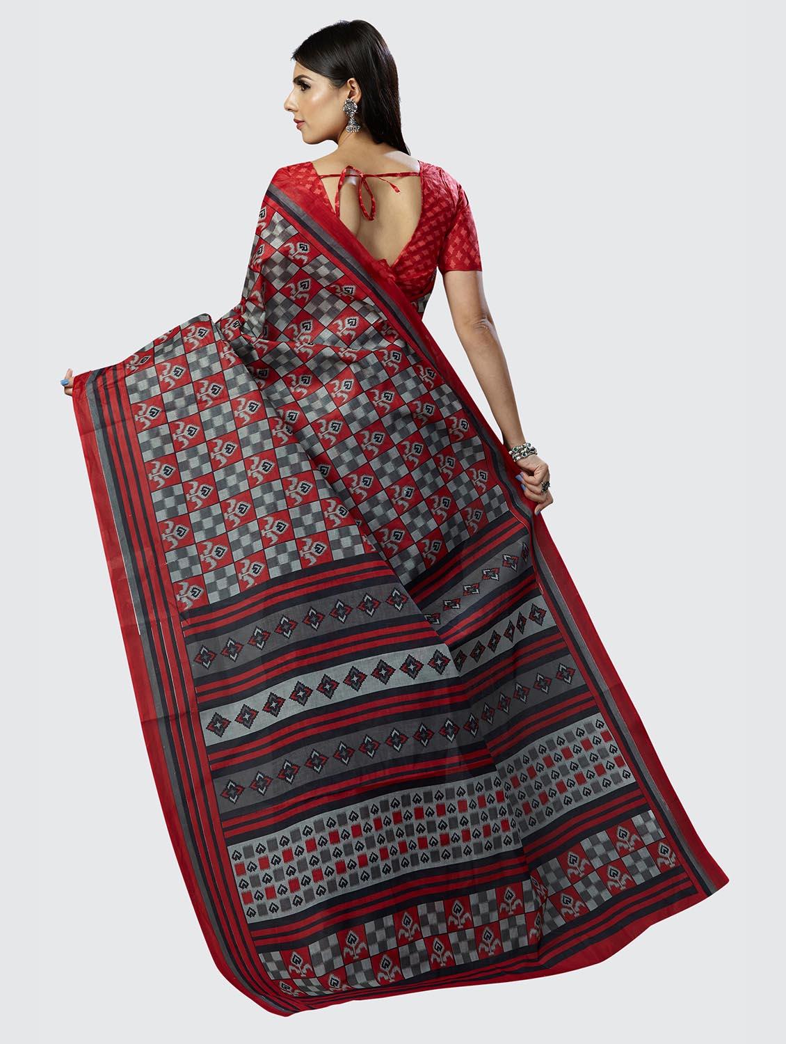 multi colored printed saree with blouse - 18855026 - Standard Image - 3
