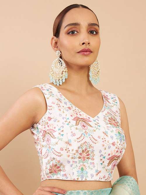 white silk regular blouse - 18858019 - Standard Image - 0