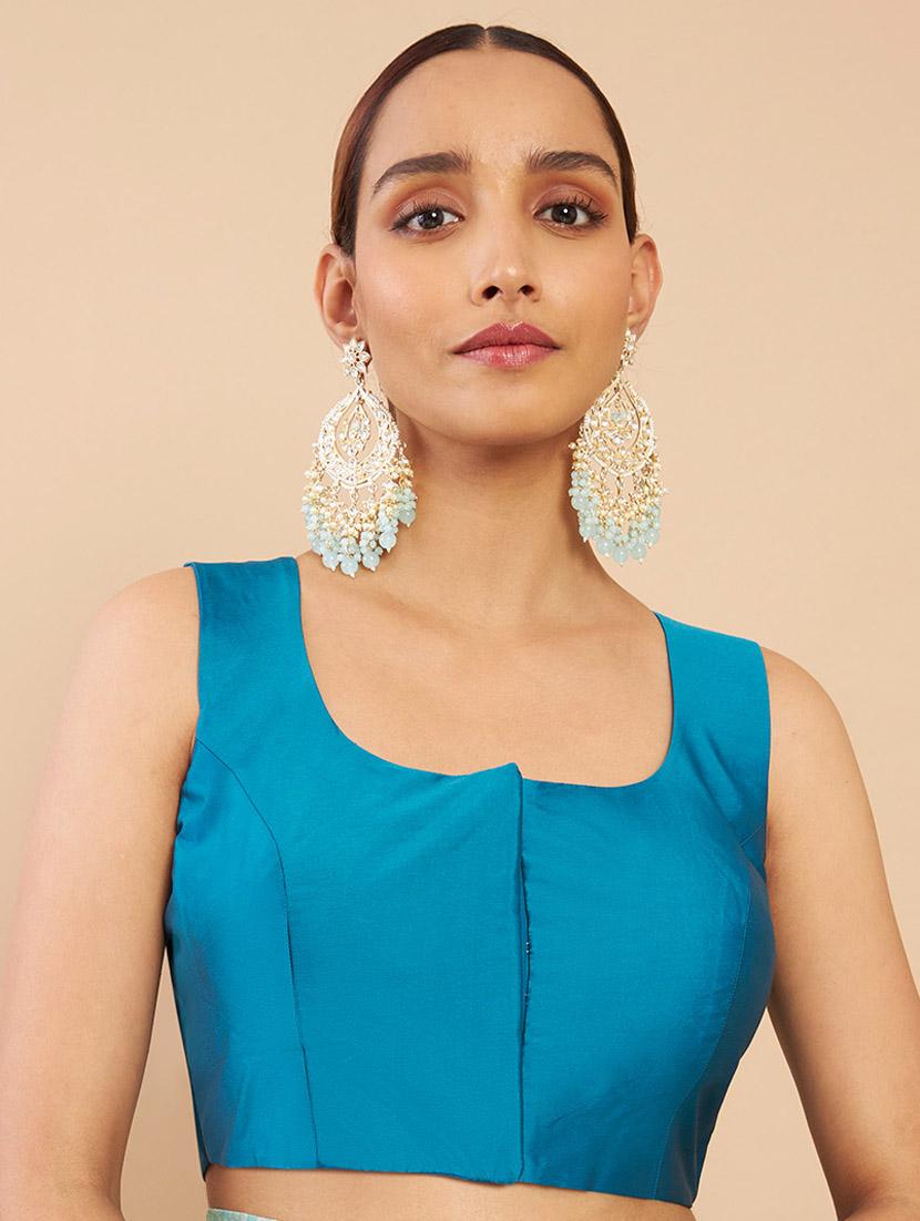 blue silk regular blouse - 18858030 - Zoom Image - 0