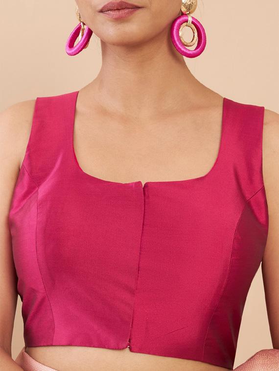 red silk regular blouse - 18858031 - Standard Image - 3