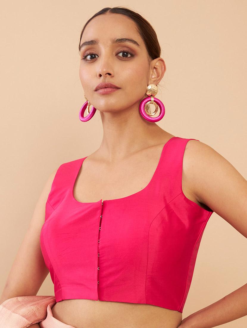 pink silk regular blouse - 18858032 -  Zoom Image - 0