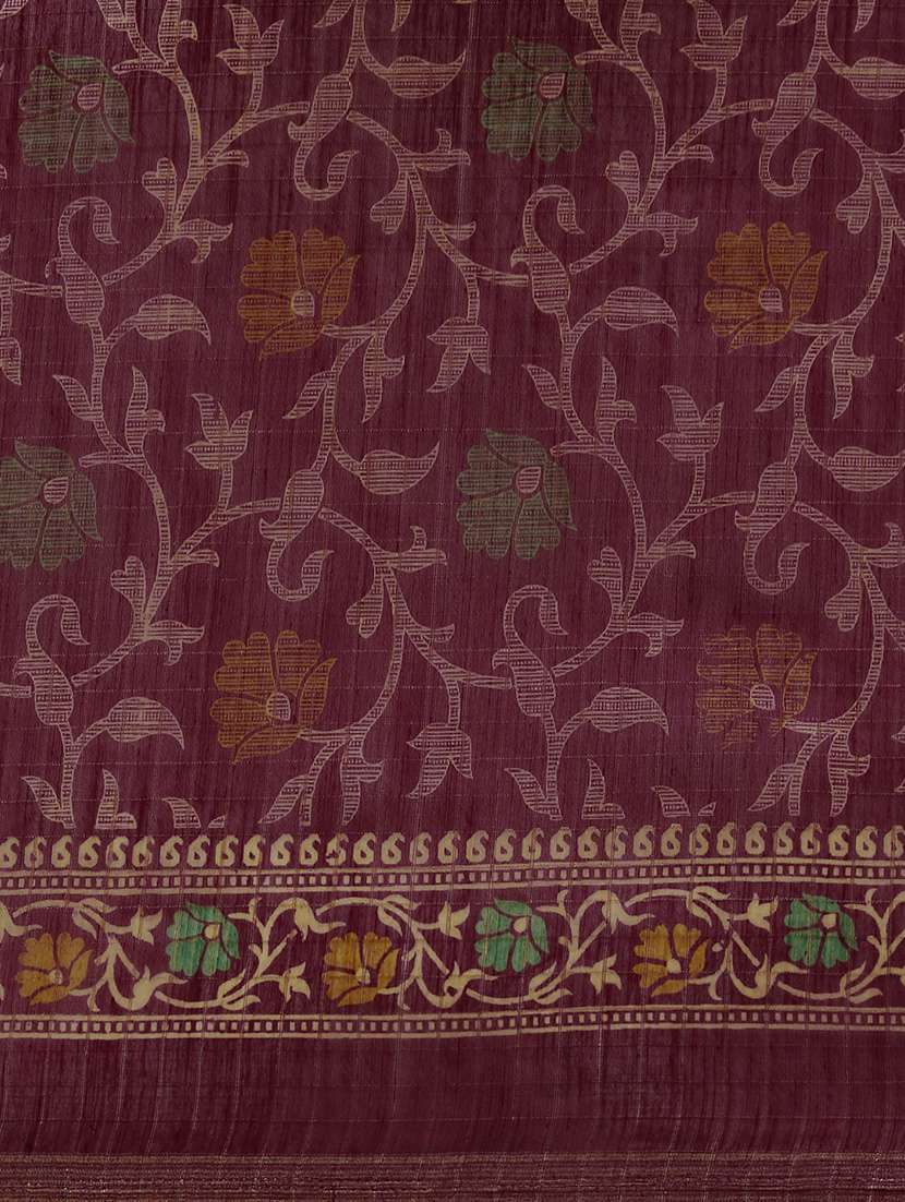 women's floral purple colored saree - 18870075 -  Standard Image - 5