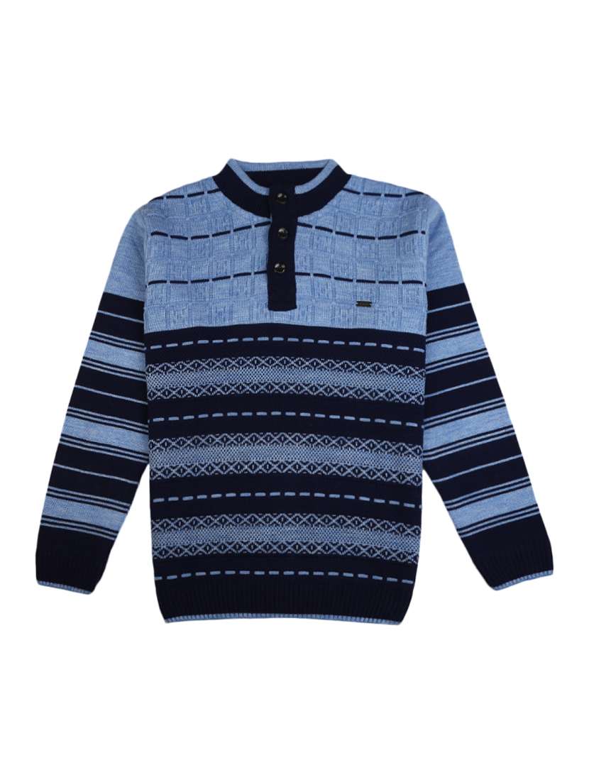 blue striped acrylic sweater