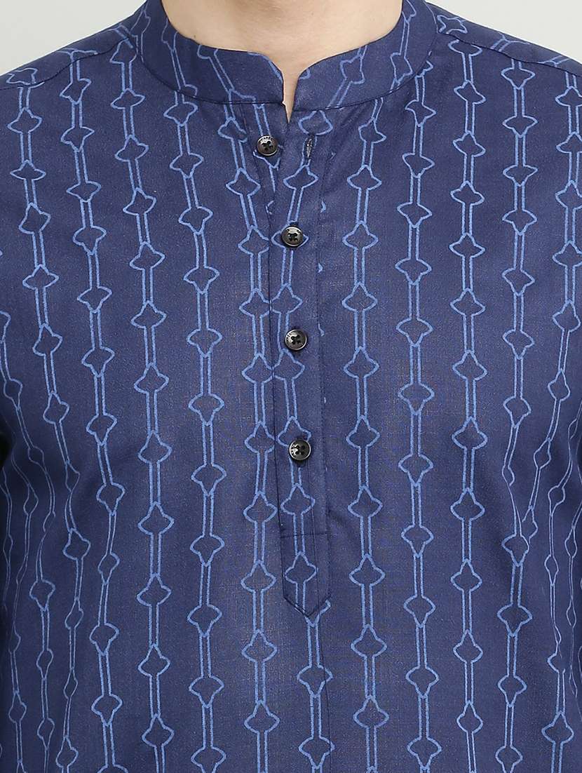 mandarin neck long sleeved kurta - 18874778 -  Standard Image - 3