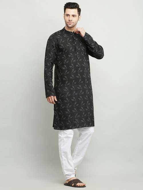 mandarin neck long sleeved kurta - 18874780 -  Standard Image - 0