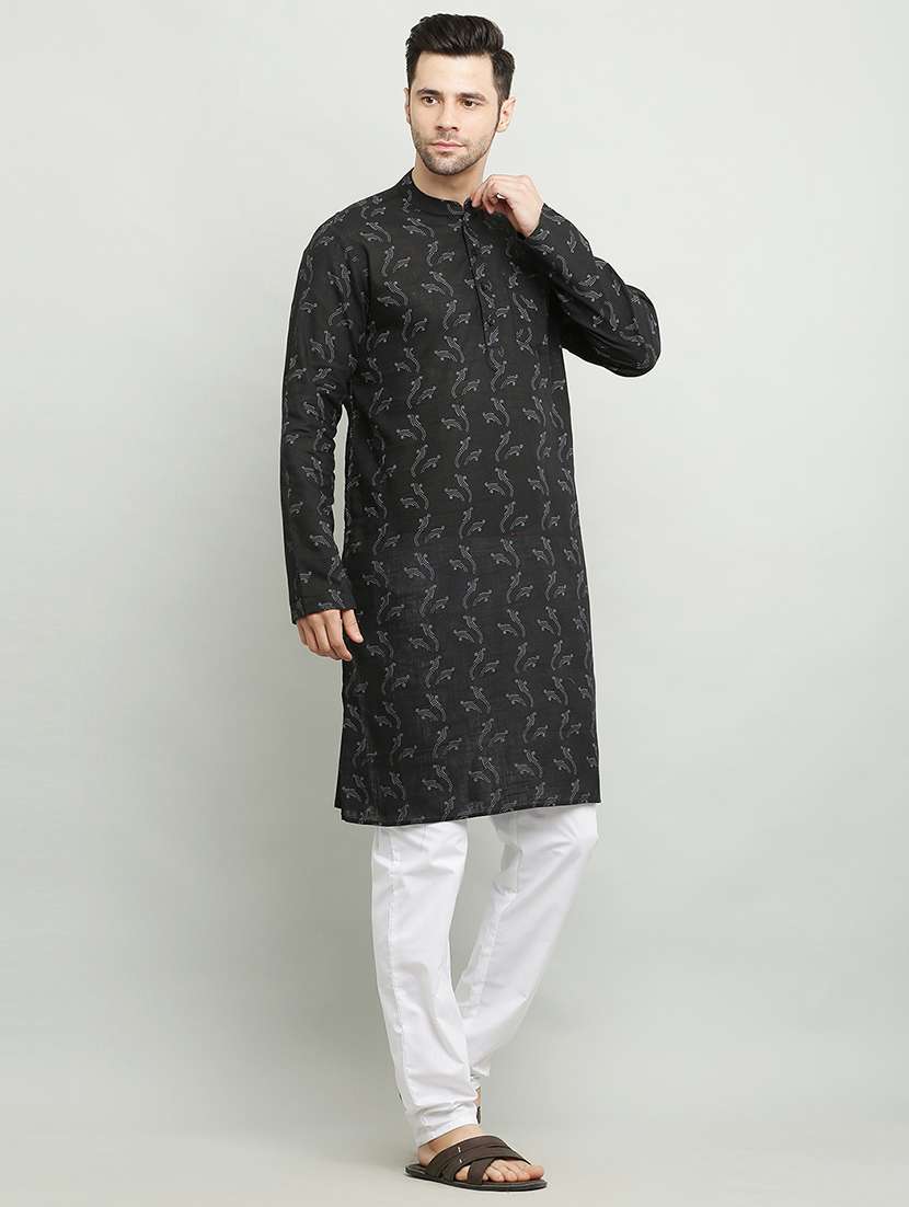 mandarin neck long sleeved kurta - 18874780 -  Zoom Image - 0