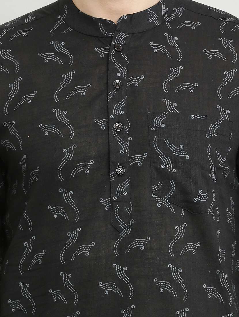 mandarin neck long sleeved kurta - 18874780 - Standard Image - 3