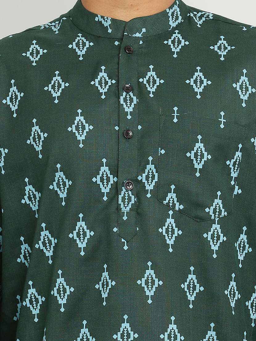 mandarin neck long sleeved kurta - 18874784 -  Standard Image - 3