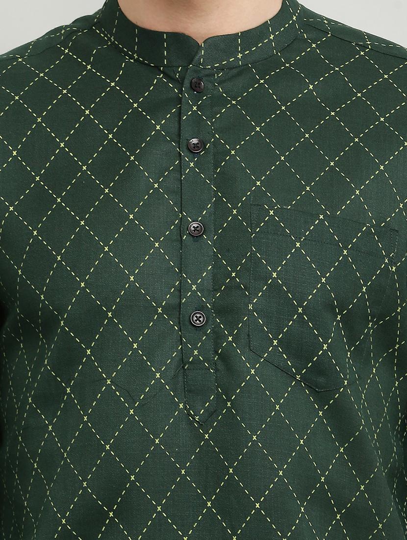 mandarin neck long sleeved kurta - 18874785 - Standard Image - 3