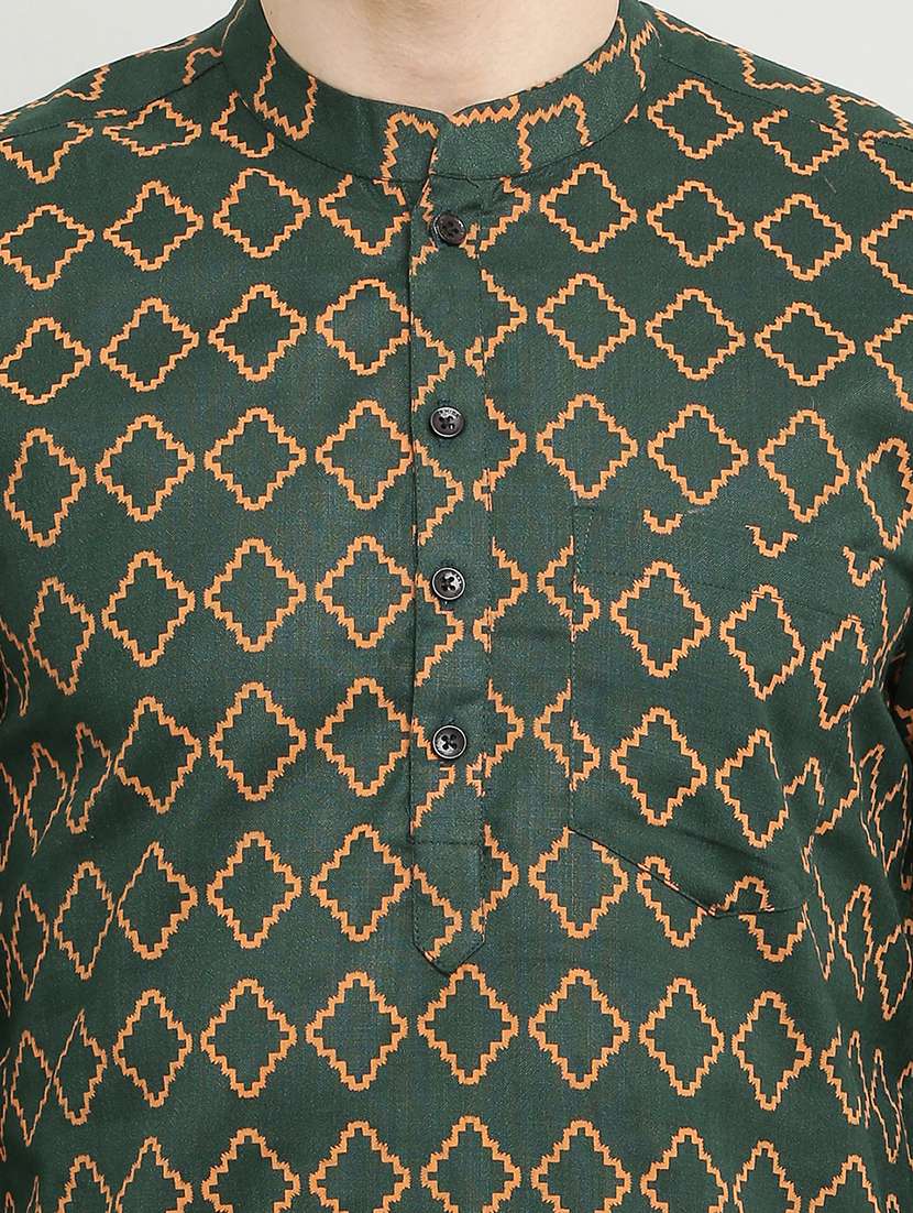 mandarin neck long sleeved kurta - 18874786 -  Standard Image - 3