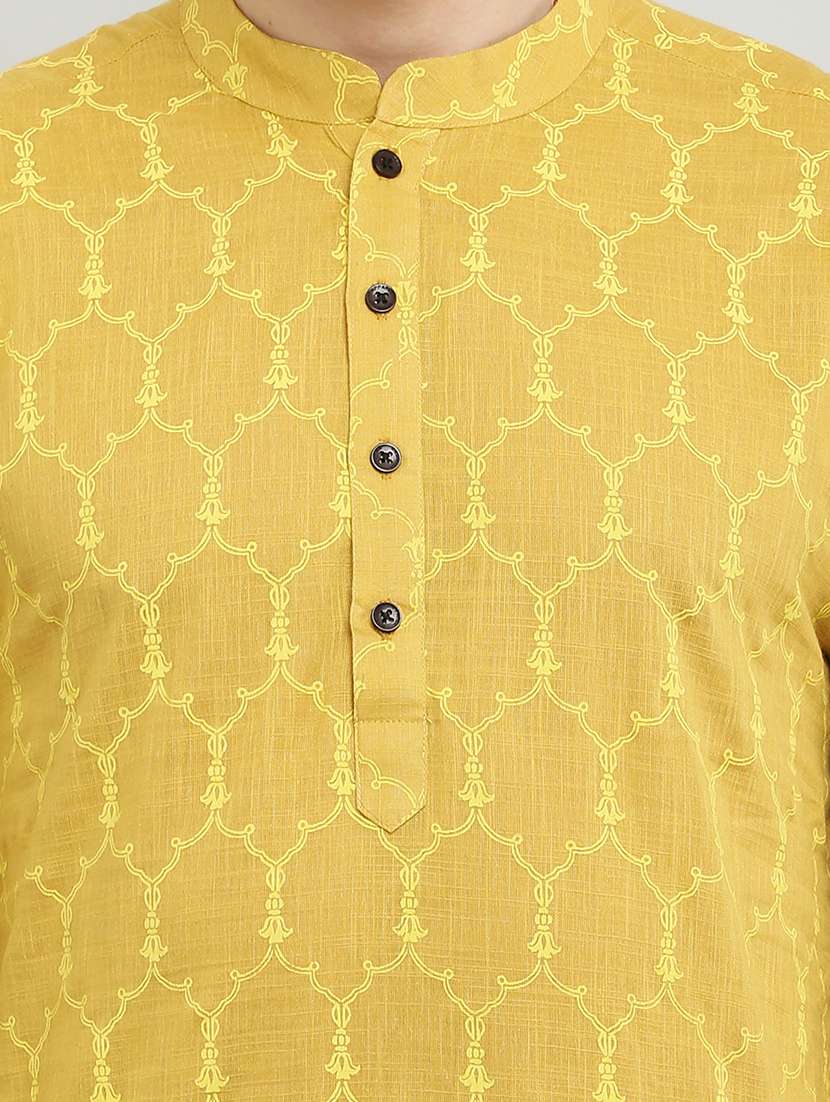 mandarin neck long sleeved kurta - 18874787 - Standard Image - 3