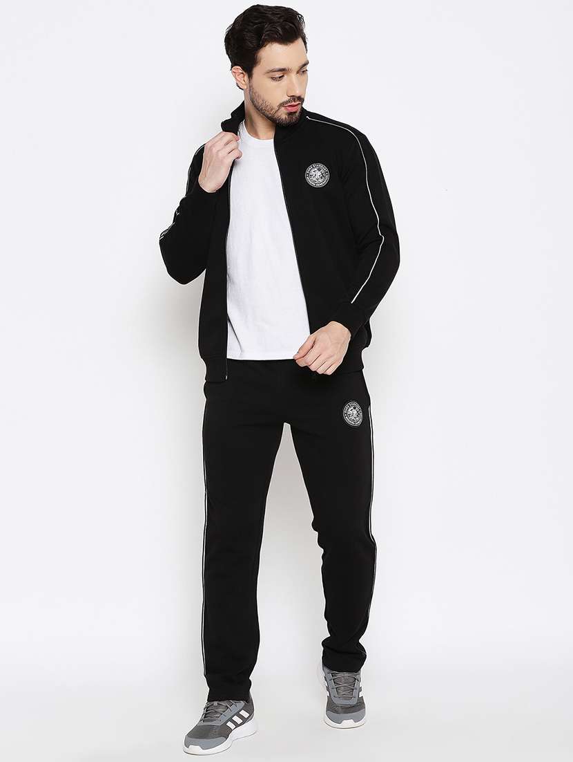 zip up solid track suit - 18874826 -  Standard Image - 3