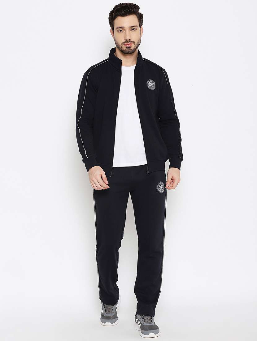 zip up solid track suit - 18874827 -  Standard Image - 3