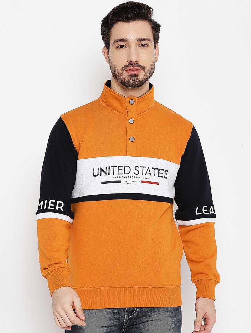yellow cotton blend taped sweatshirt - 18874850 - Zoom Image - 0