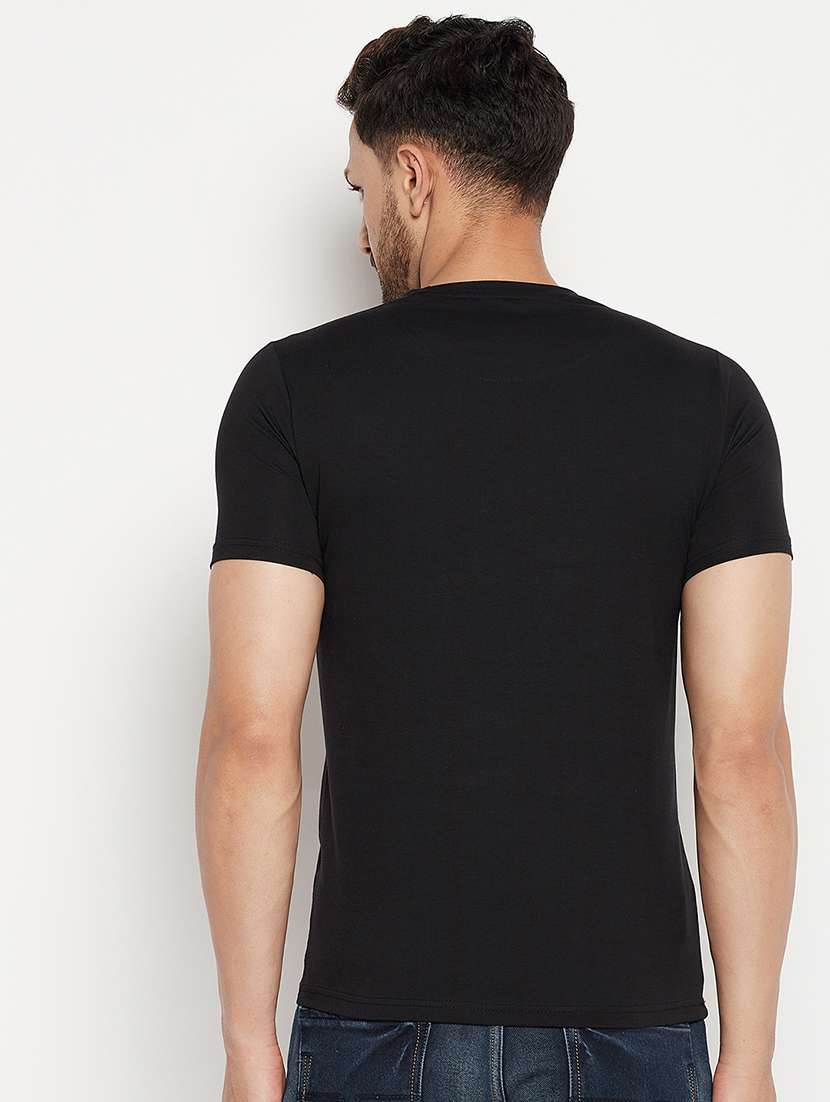 men round neck front print t-shirt - 18874959 -  Standard Image - 3