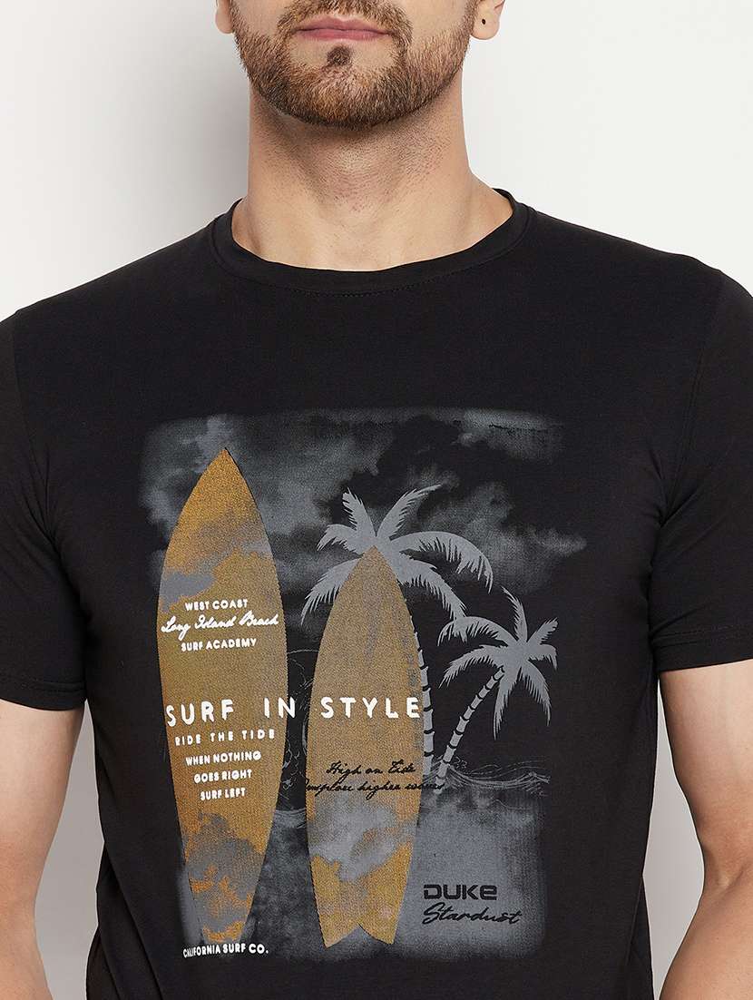men round neck front print t-shirt - 18874959 -  Standard Image - 5