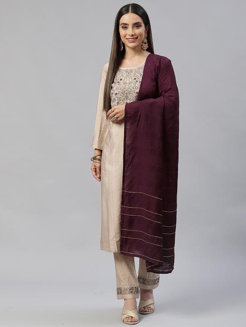 embroidered kurta set with dupatta - 18875407 - Standard Image - 0