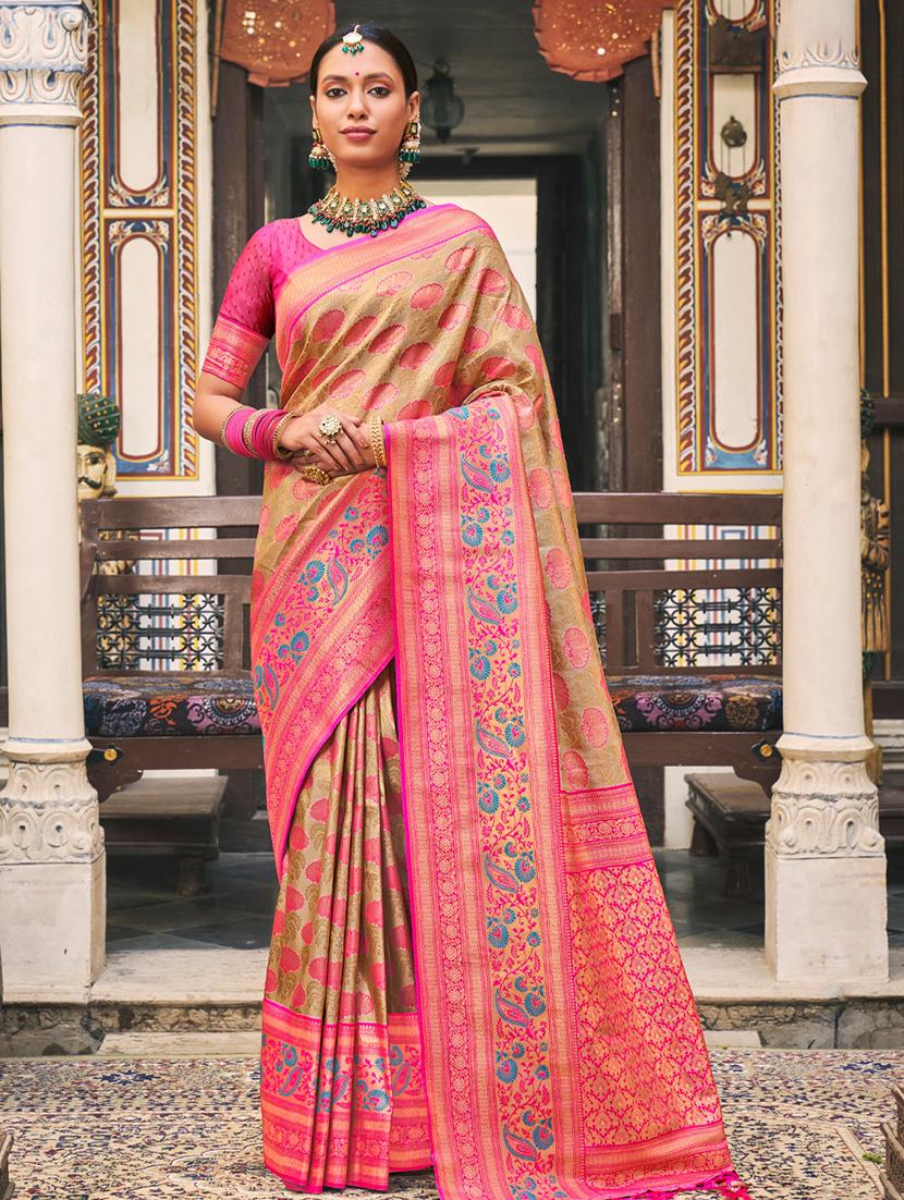 self design printed woven saree - 18875612 -  Zoom Image - 0