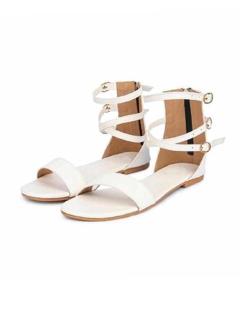 white solid gladiators sandal - 18875859 - Zoom Image - 0