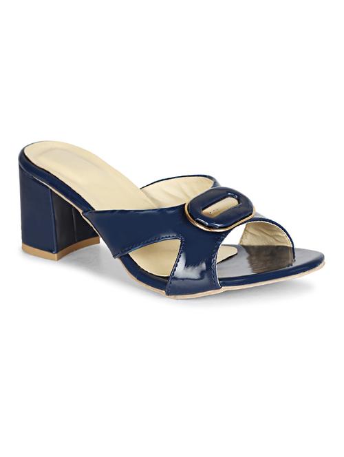 navy solid slip-on sandal - 18875863 -  Standard Image - 0