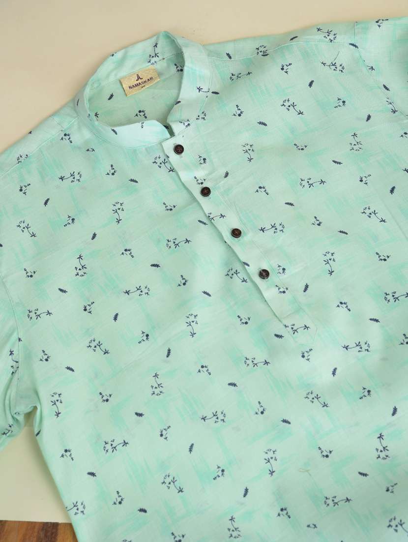 men printed kurta churidar ethnic wear set - 18876133 -  Standard Image - 5