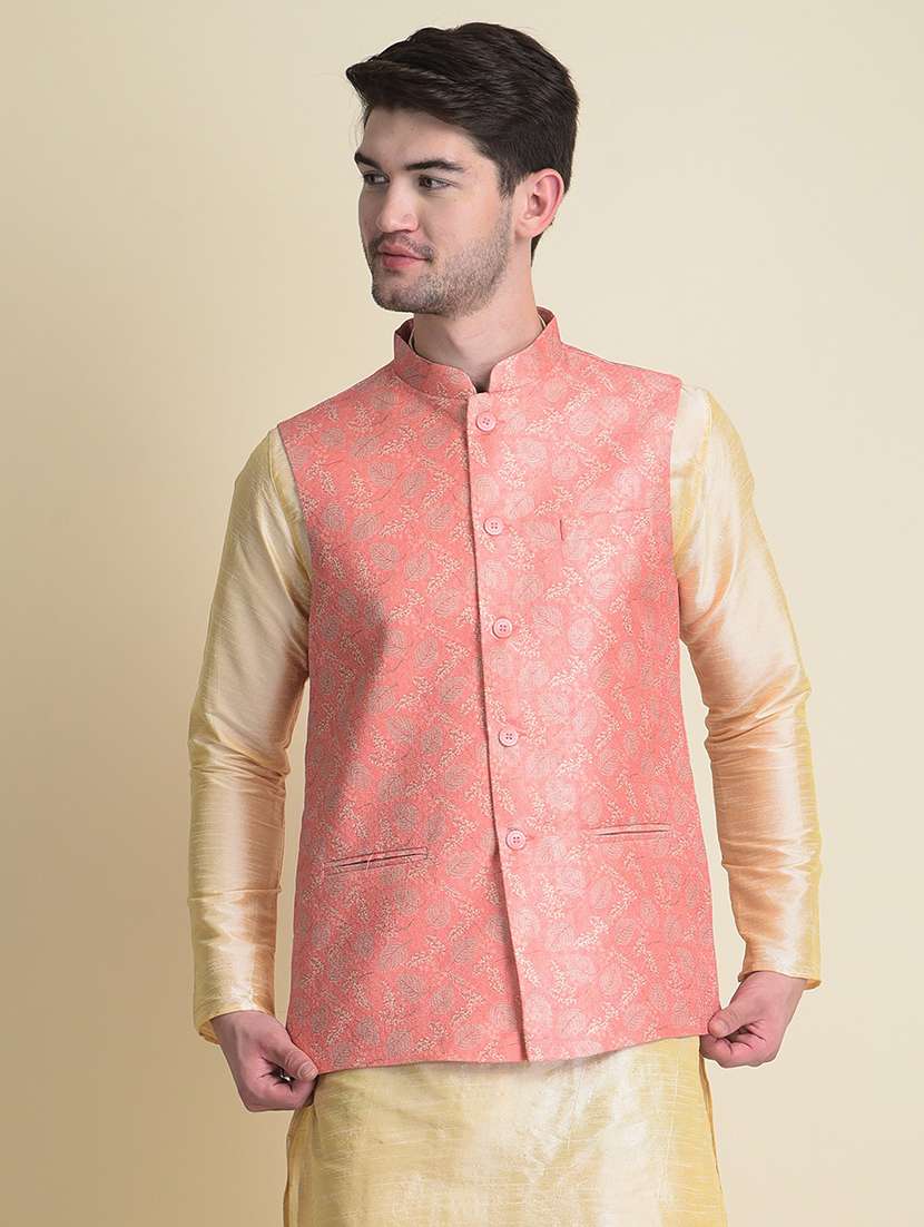 mandarin collar ethnic jacket - 18876183 - Zoom Image - 0