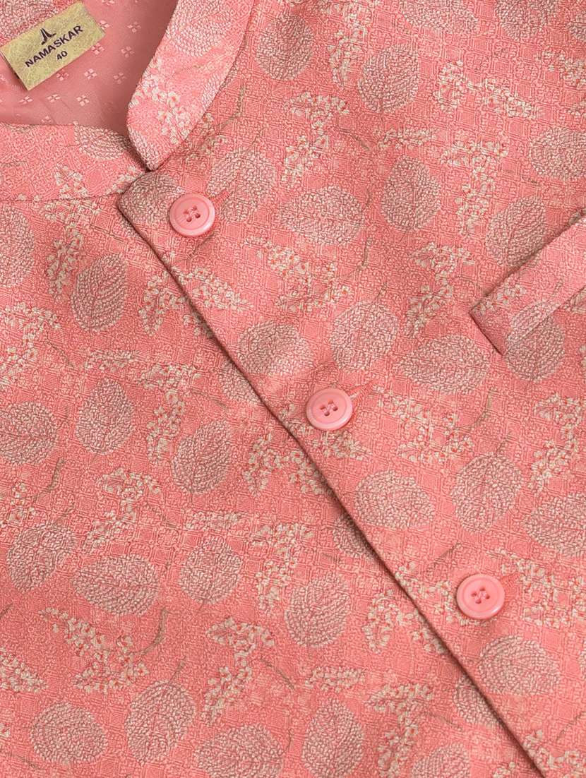 mandarin collar ethnic jacket - 18876183 - Standard Image - 3