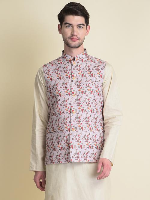 mandarin collar ethnic jacket - 18876204 - Standard Image - 0