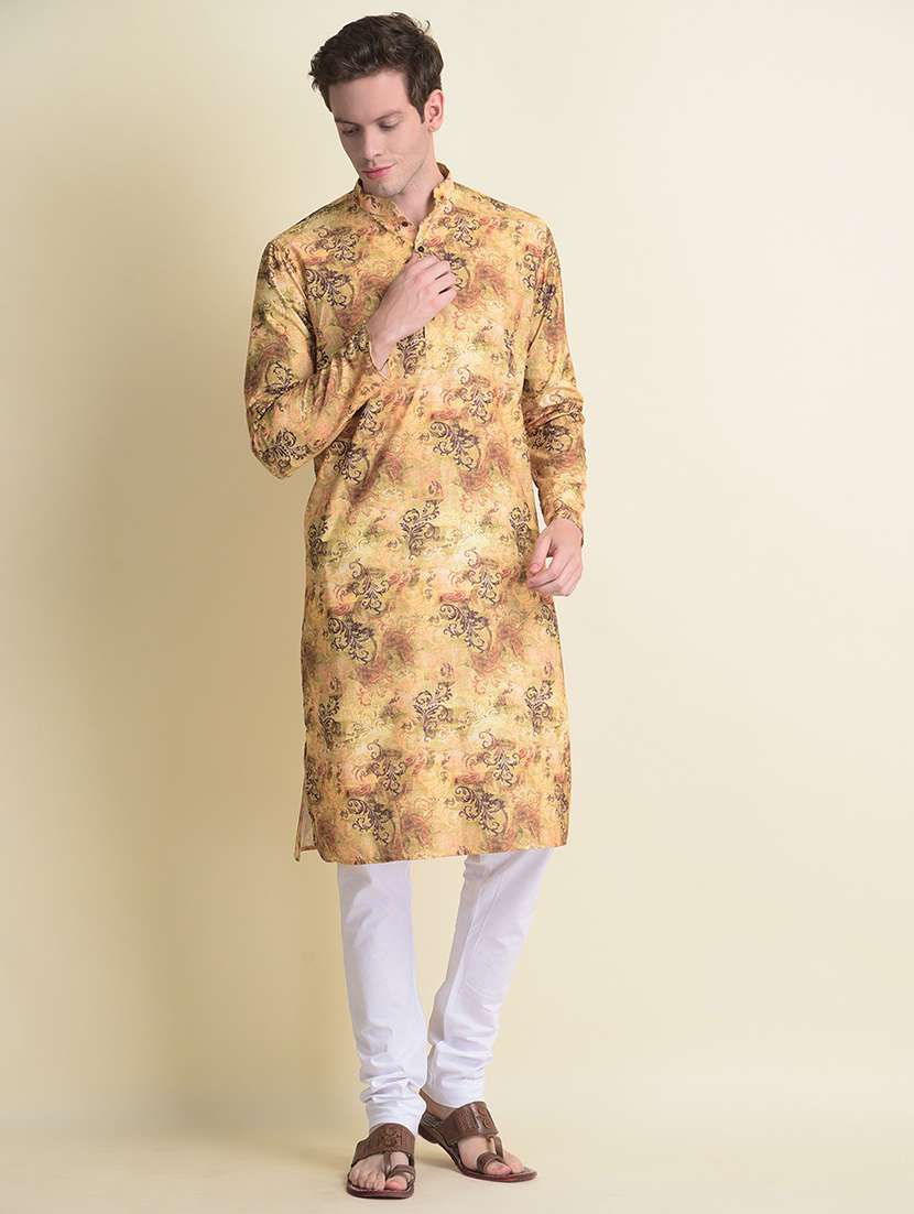 mandarin neck printed kurta