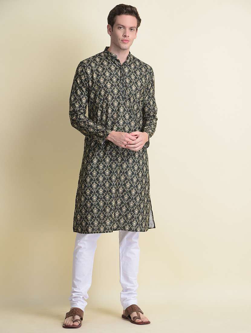 mandarin neck printed kurta