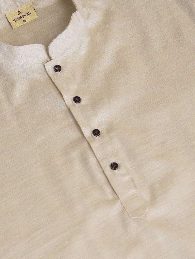 mandarin neck long sleeved long kurta - 18876278 -  Standard Image - 3