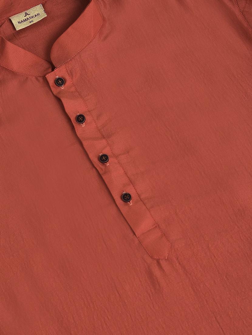mandarin neck long sleeved long kurta - 18876316 - Standard Image - 3