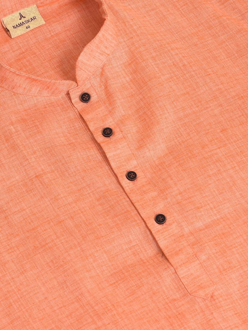 men solid mandarin neck long kurta - 18876325 - Standard Image - 3