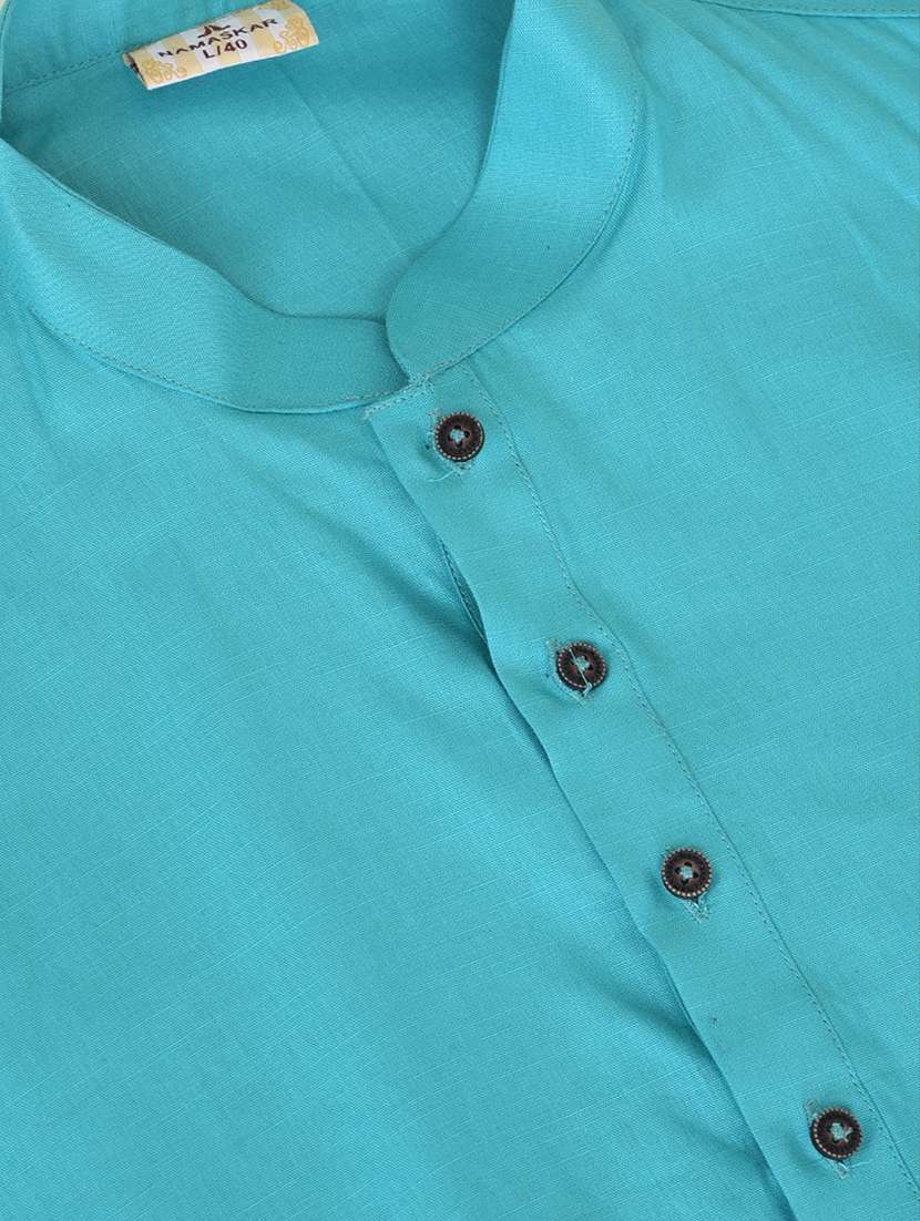 mandarin neck long sleeved kurta - 18876358 - Standard Image - 3