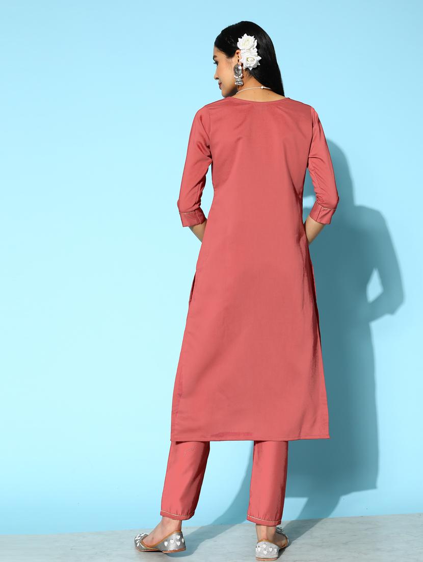 embroidered suit set with dupatta - 18876495 - Standard Image - 3