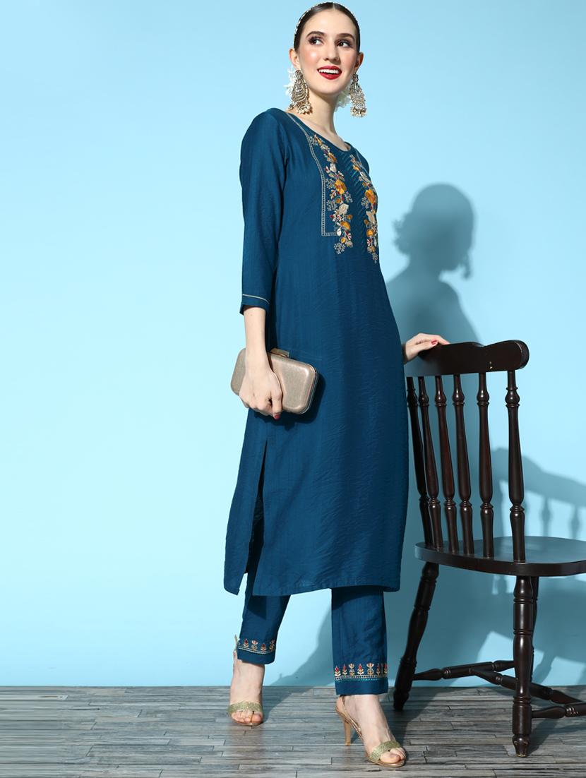 embroidered kurta set - 18876503 - Zoom Image - 0