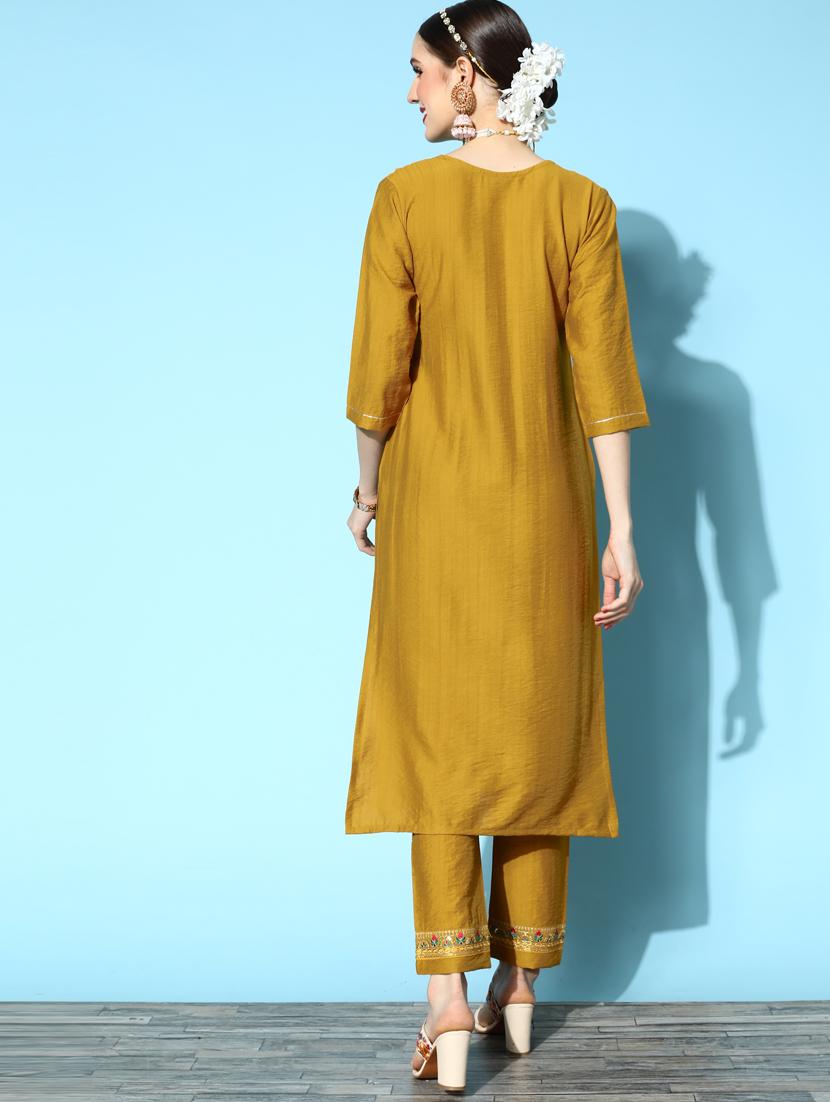 embroidered kurta set - 18876504 - Standard Image - 3