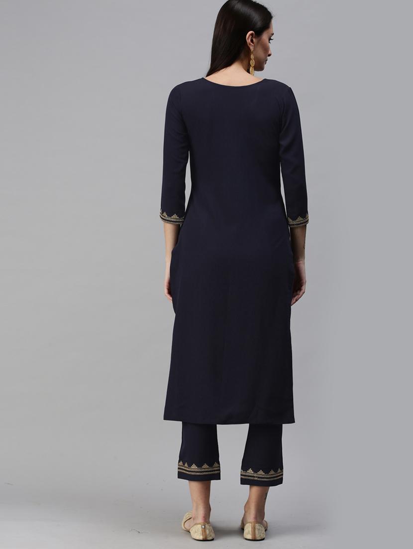 embroidered kurta set - 18876515 - Standard Image - 3