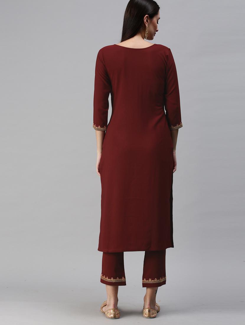 embroidered kurta set - 18876516 - Standard Image - 3