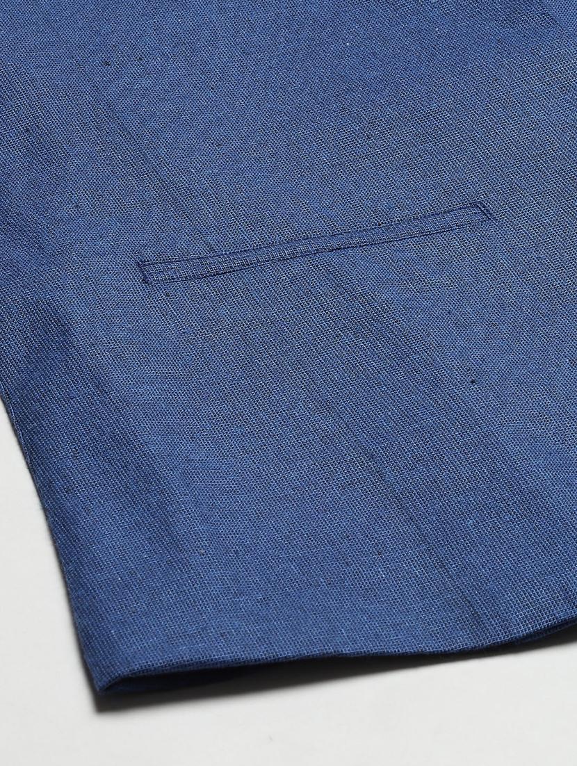 blue cotton single breasted blazer - 18876605 - Standard Image - 5