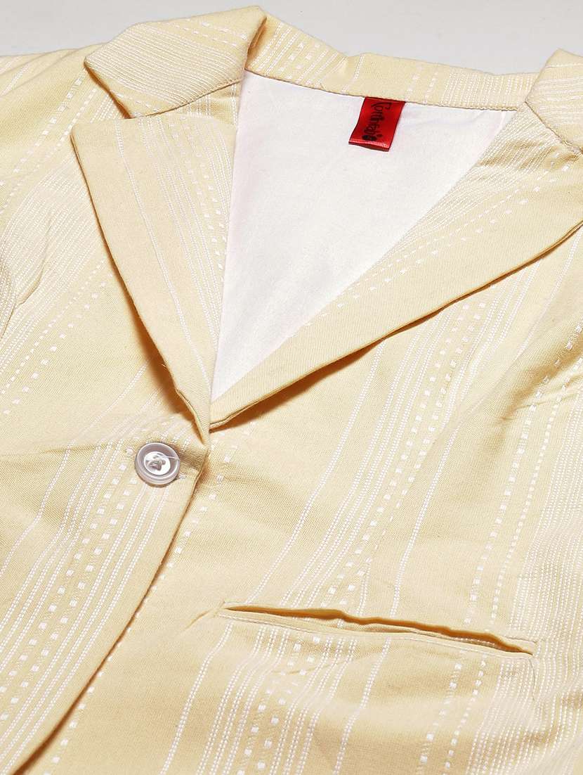 yellow cotton single breasted blazer - 18876607 - Standard Image - 5