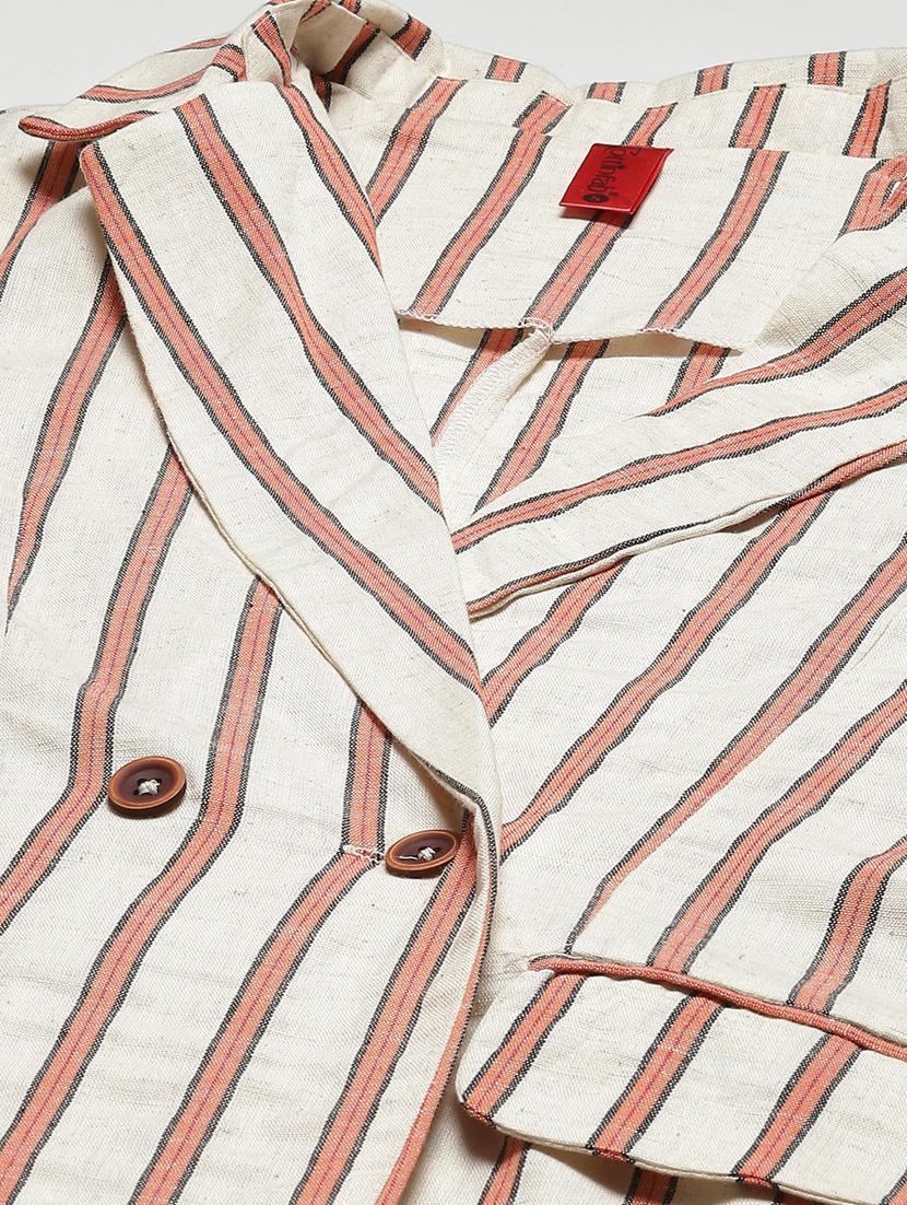 white cotton double breasted blazer - 18876611 - Standard Image - 5