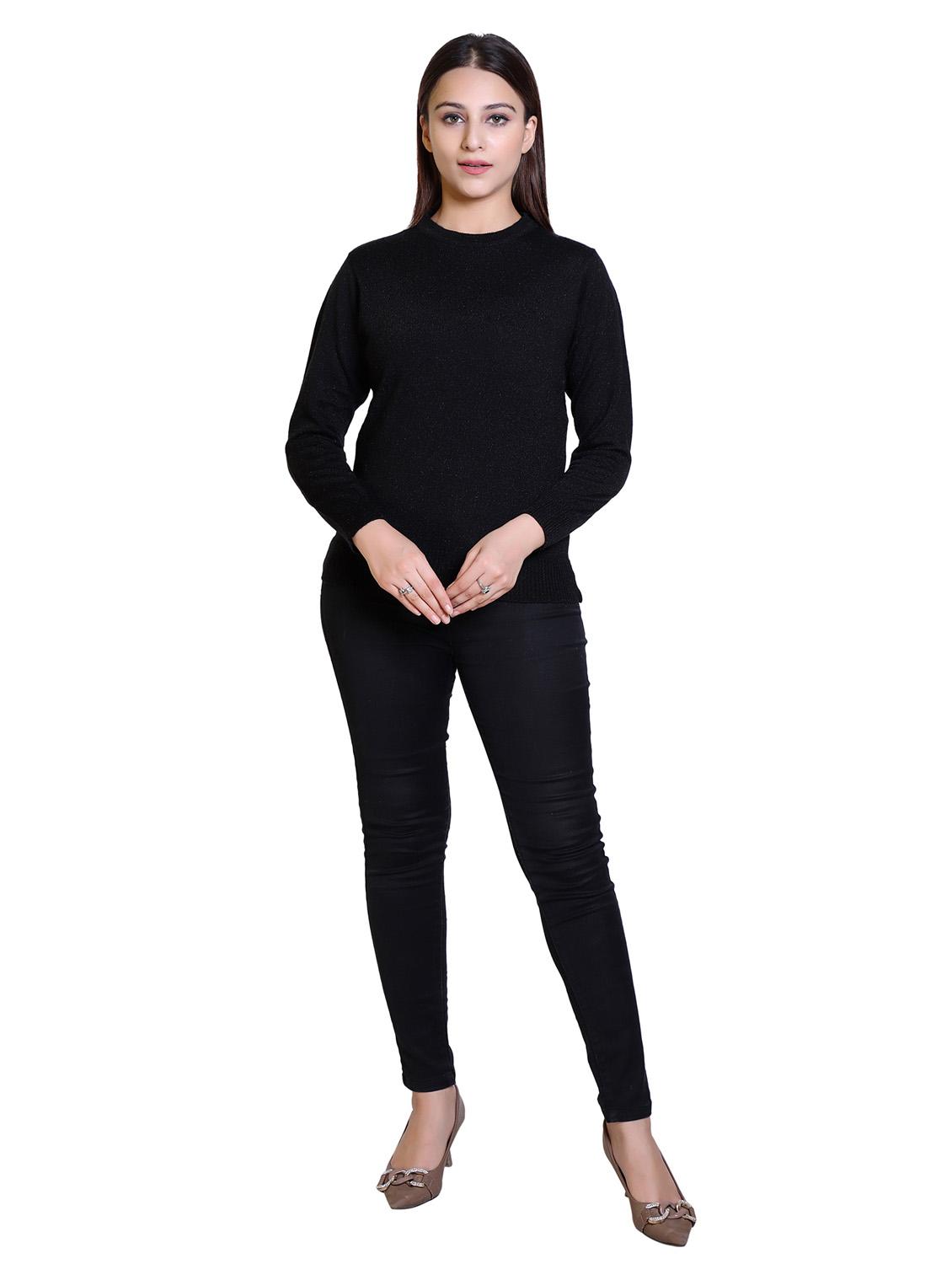 round neck solid pullover - 18878022 - Standard Image - 3