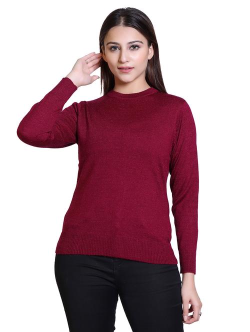 round neck solid pullover - 18878030 - Standard Image - 0