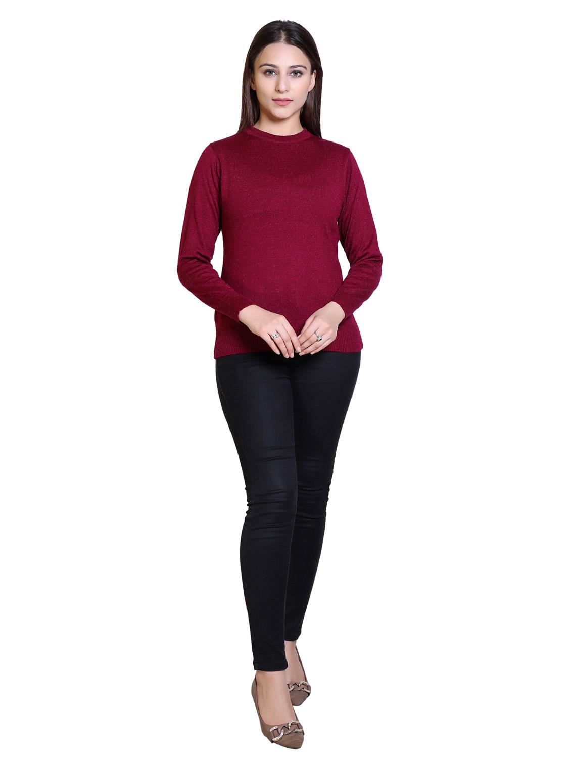 round neck solid pullover - 18878030 - Standard Image - 3
